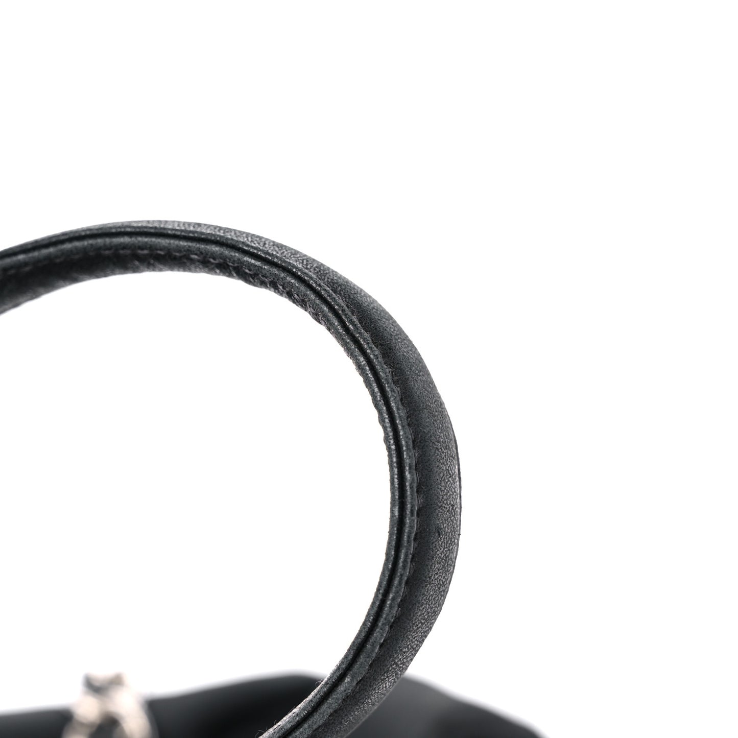 Tessuto Nylon Chain Shoulder Bag Asfalto