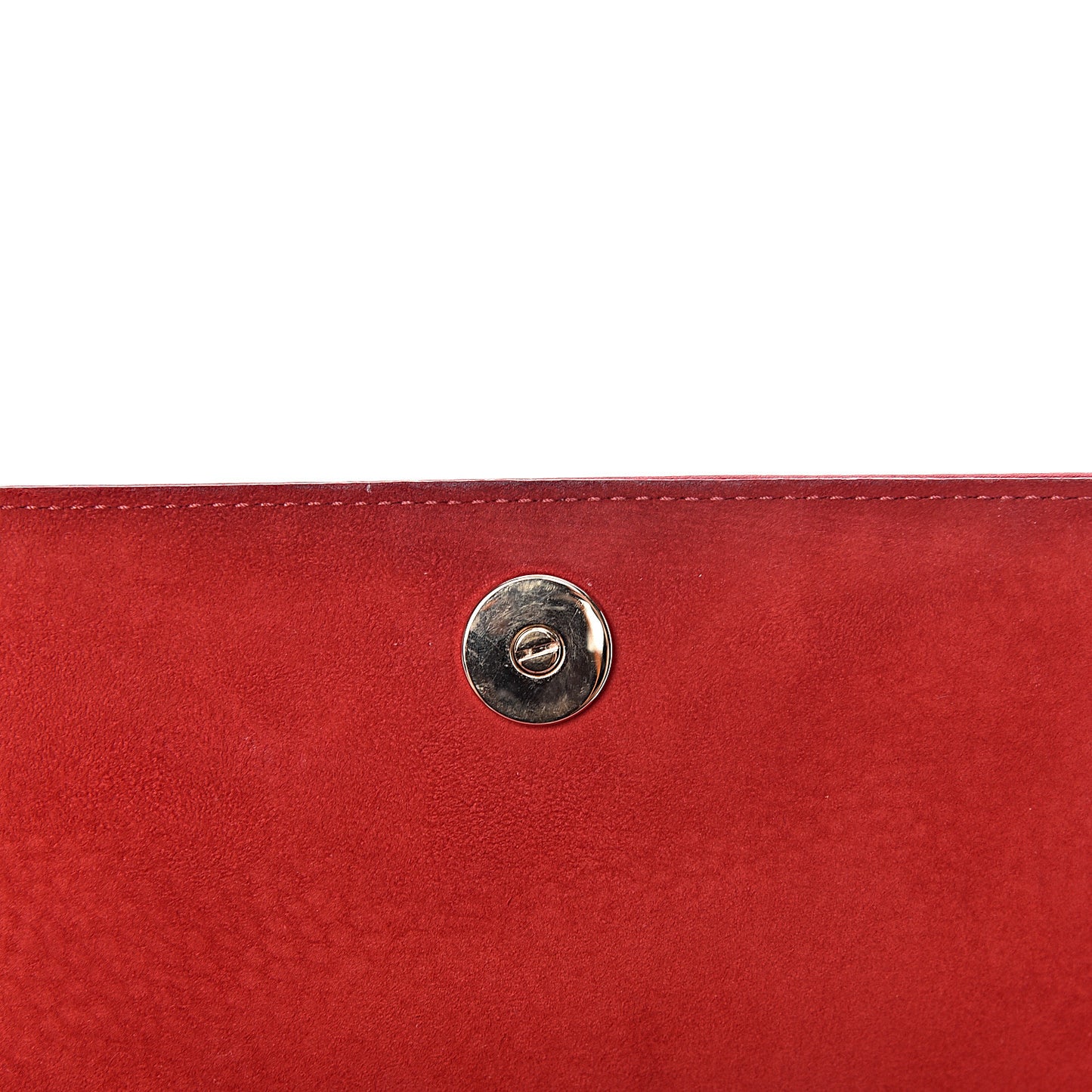 Grained Calfskin Diorama Wallet on Chain Pouch Red