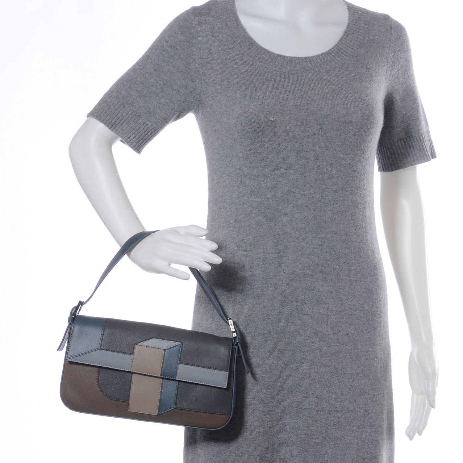 Fendi Vitello 3D Color Block Baguette 2 of 10