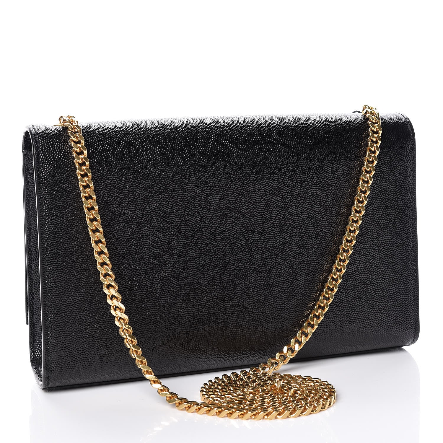 Saint Laurent Grain De Poudre Medium Classic Monogram Kate Satchel Black 3 of 10