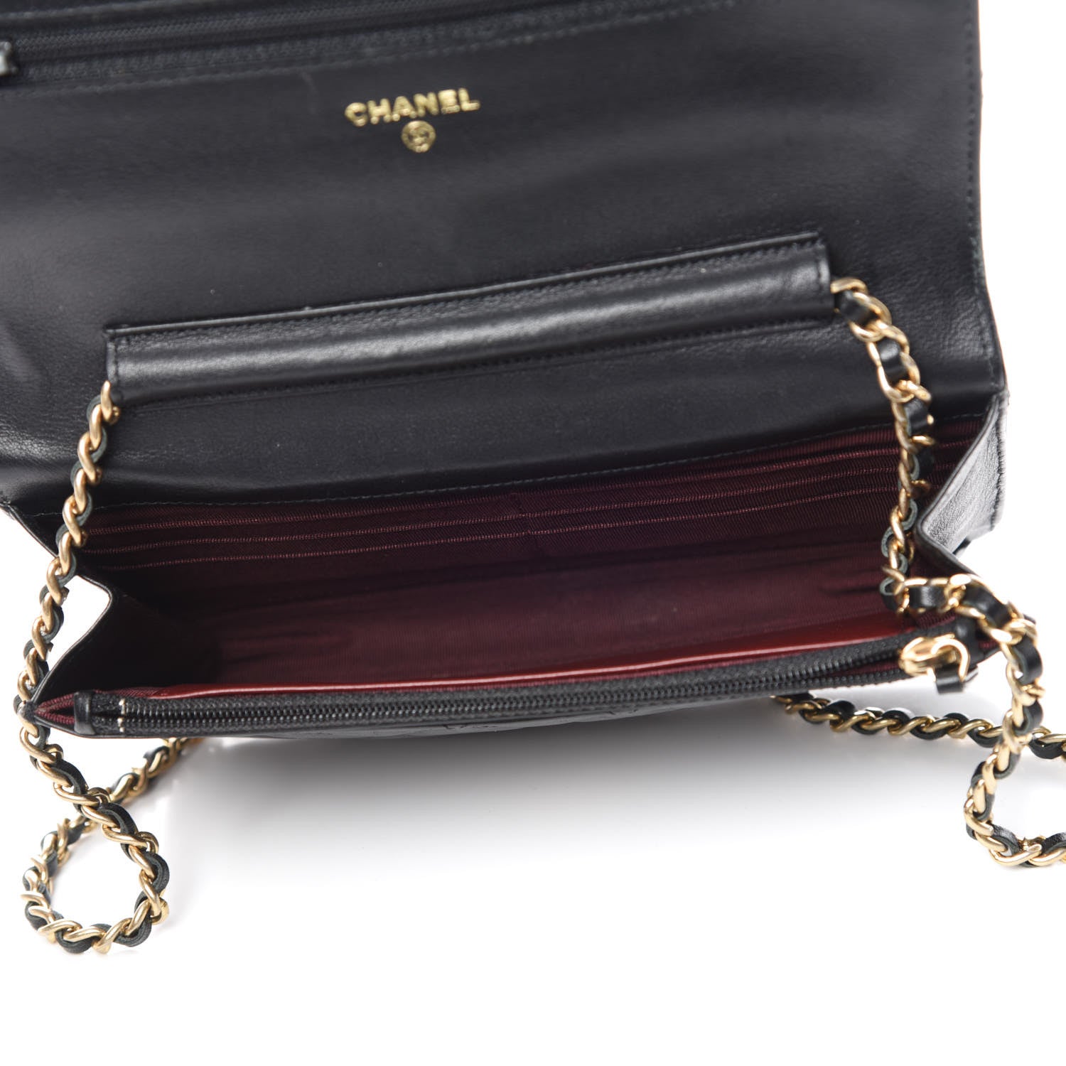 Chanel Aged Calfskin Quilted Reissue Wallet On Chain WOC Black 5 of 11