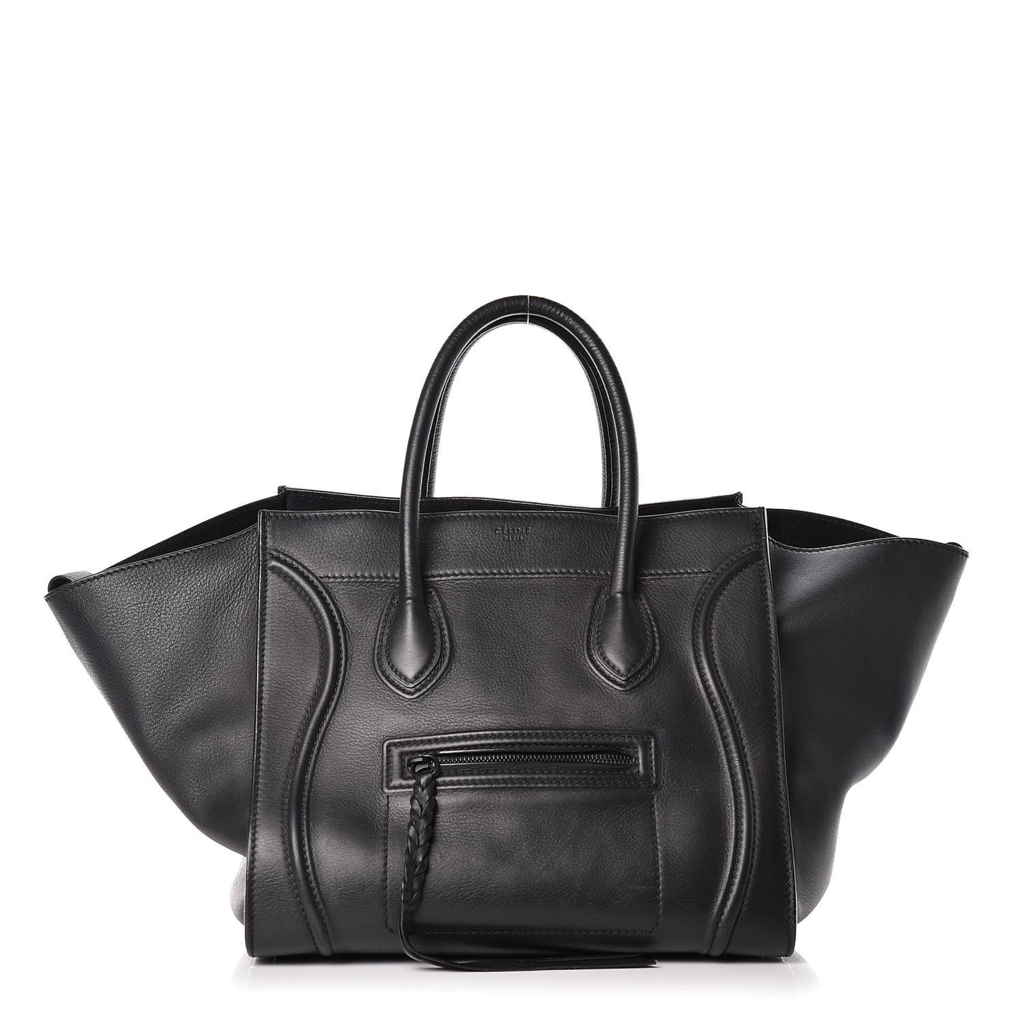 Supple Calfskin Medium Phantom Luggage Black