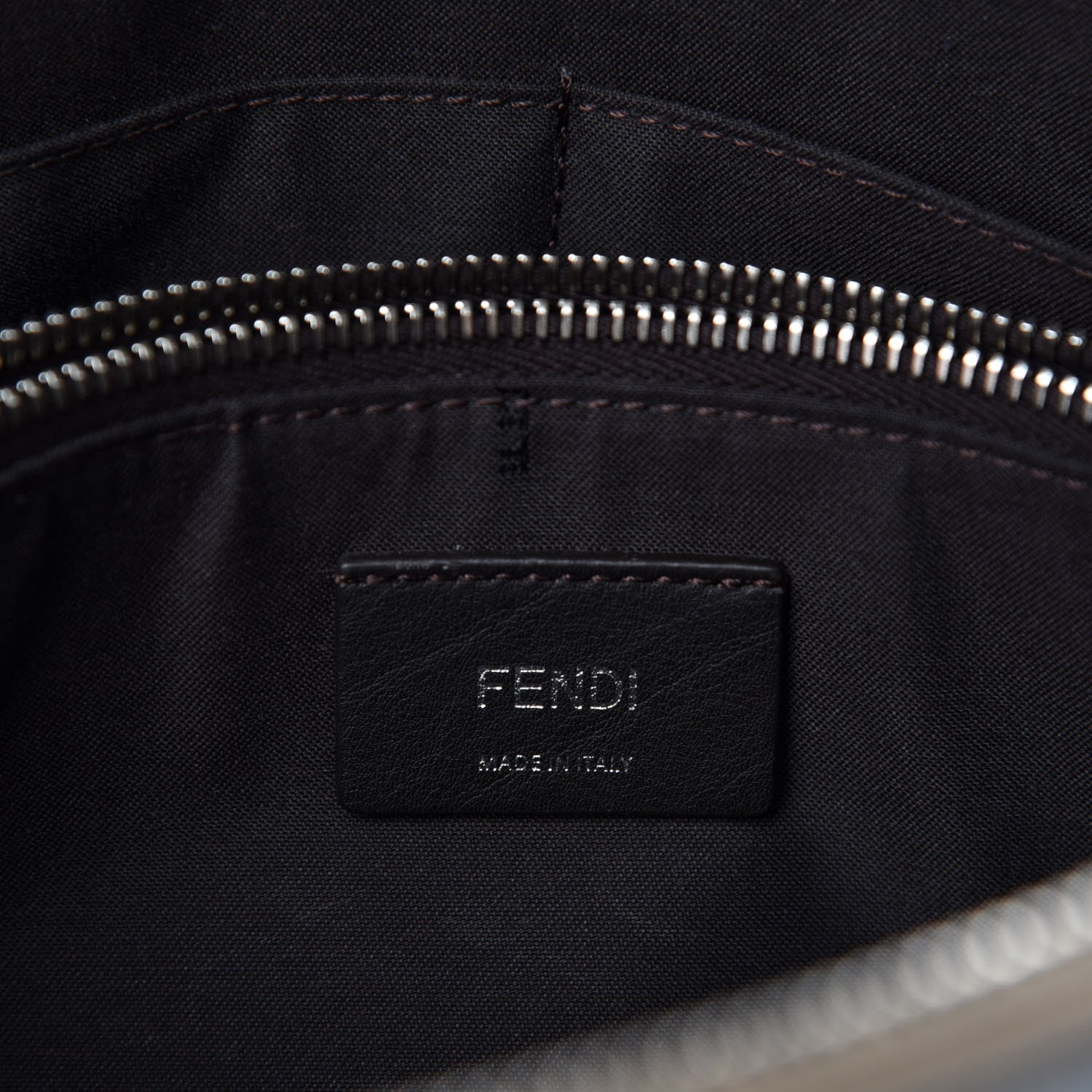 Fendi Vitello Dolce Monster Eyes Inlay Studded Medium By The Way Boston Bag Grigio Perla Nuvola Multicolor 8 of 10