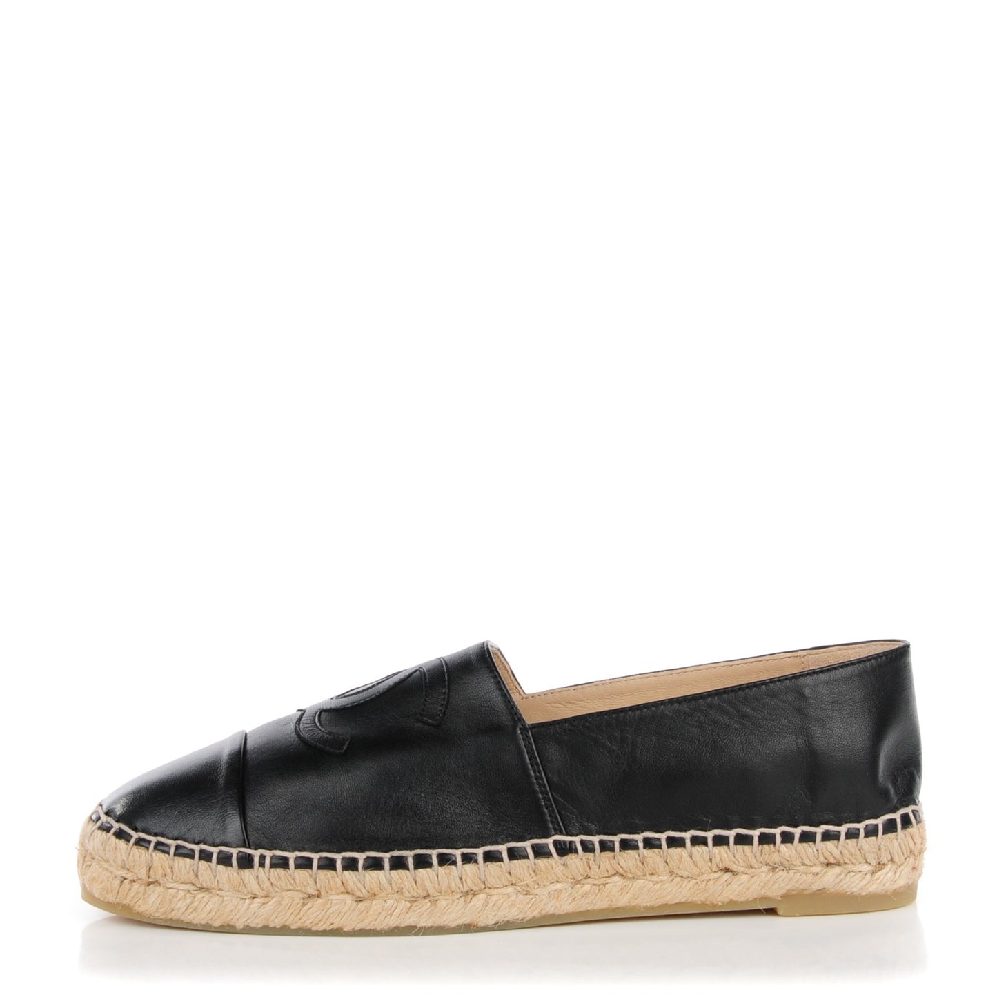Lambskin CC Espadrilles 39 Black