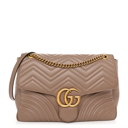Gucci Calfskin Matelasse Large GG Marmont Shoulder Bag Porcelain Rose 1 of 10