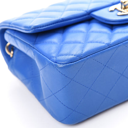 Chanel Lambskin Quilted Mini Rectangular Flap Blue 8 of 13