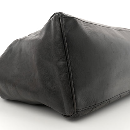 Chanel Lambskin Large Quilted Shopping Tote Black 9 of 13