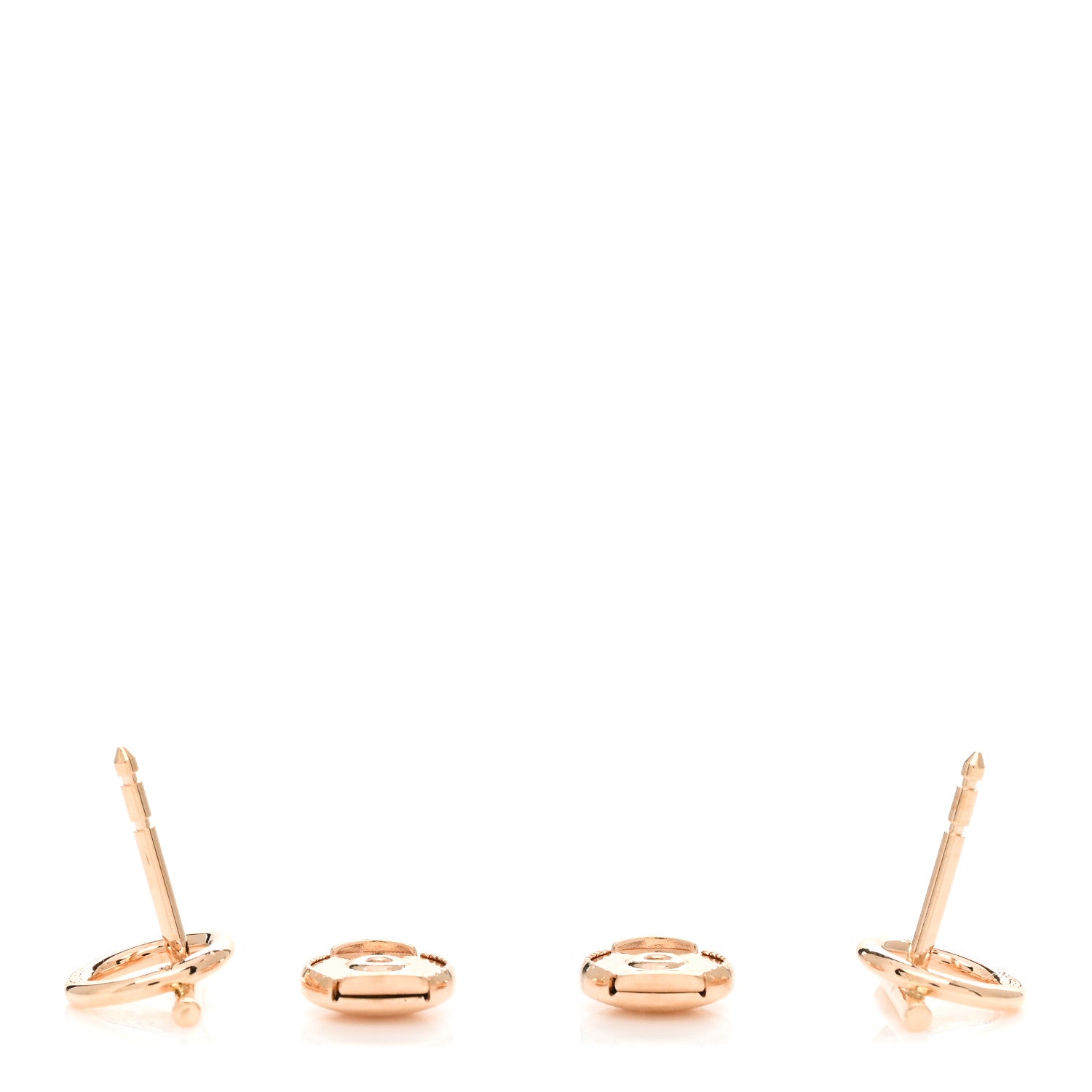 Hermes 18K Rose Gold PM Echappee Earrings 3 of 5