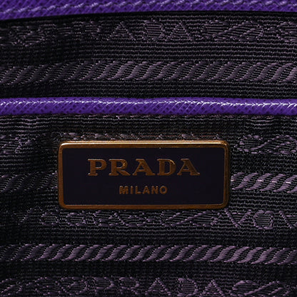 Prada Saffiano Medium Galleria Double Zip Tote Viola 6 of 8