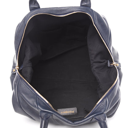 Saint Laurent Lambskin Medium Easy Sac Navy 4 of 11