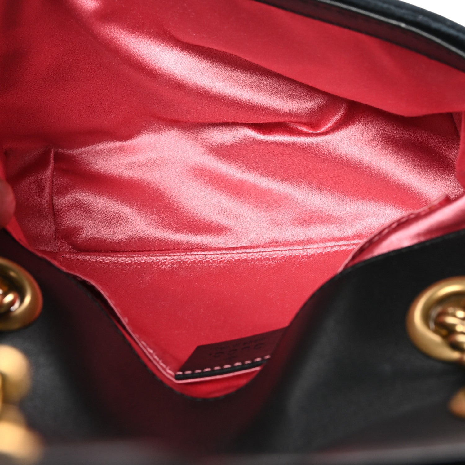 Gucci Velvet Matelasse Embroidered Mini GG Marmont Shoulder Bag Black 5 of 10
