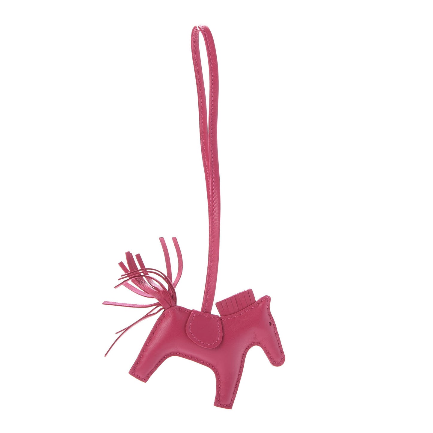 Milo Lambskin Grigri Rodeo Horse Bag Charm PM Rose Mexico