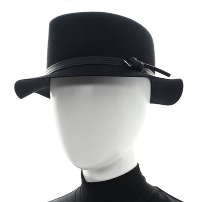 Hermes Rabbit Felt Calfskin Hat 59 Black 2 of 9