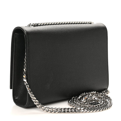 Saint Laurent Grain De Poudre Small Classic Monogram Kate Satchel Black 2 of 10