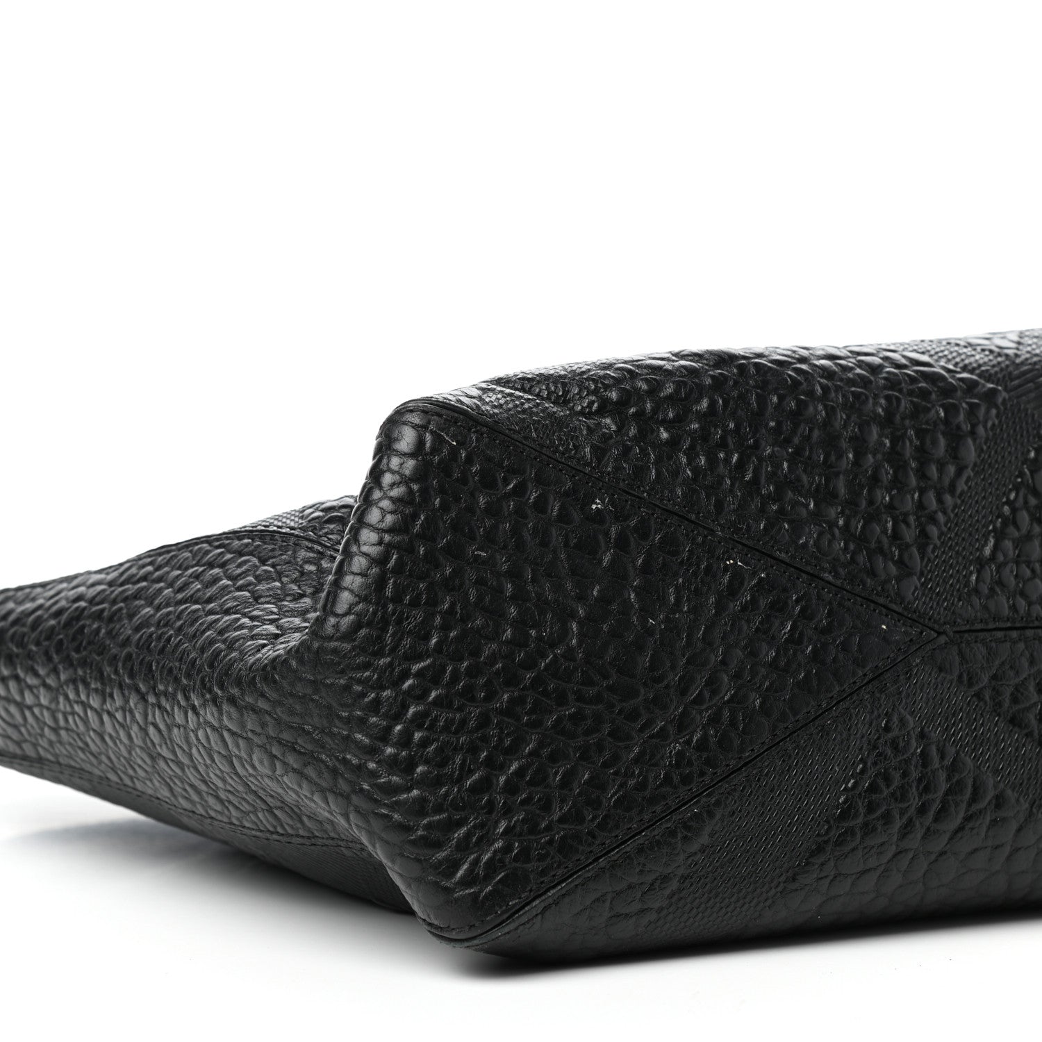 Burberry Heritage Grain Check Embossed Medium Dewsbury Tote Black 7 of 9