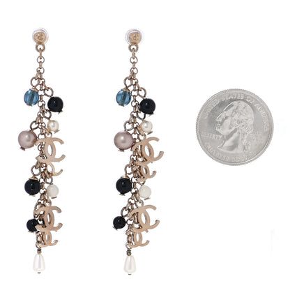 Chanel Pearl Chain CC Dangle Earrings 2 of 6
