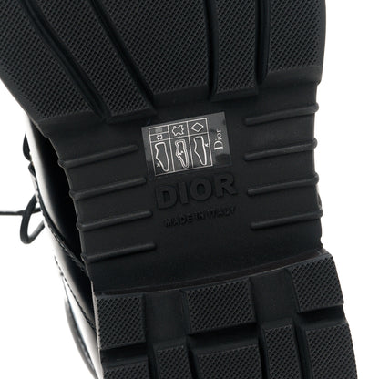 Christian Dior Oblique Calfskin Mens Explorer II Buckle Hiking Boots 45 Black Blue 6 of 9