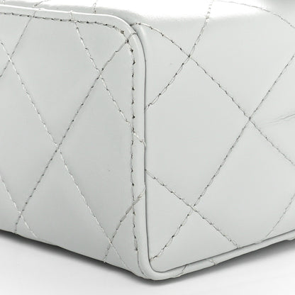 Chanel Lambskin Handle Crush Top Handle Flap Bag Grey 10 of 10