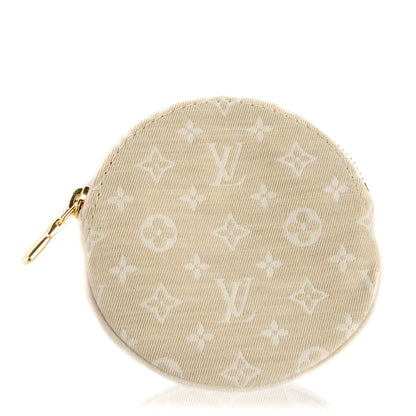 Louis Vuitton Mini Lin Round Coin Purse Dune 1 of 6