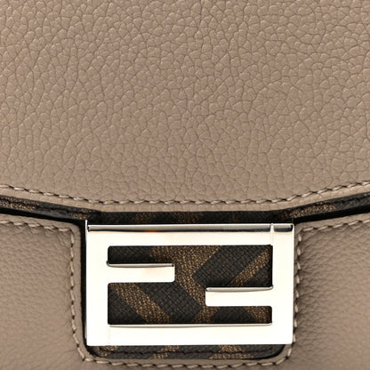 Fendi Vitello Cher Jacquard FF Lines Baguette Soft Trunk Tortora Tobacco Moro 8 of 10