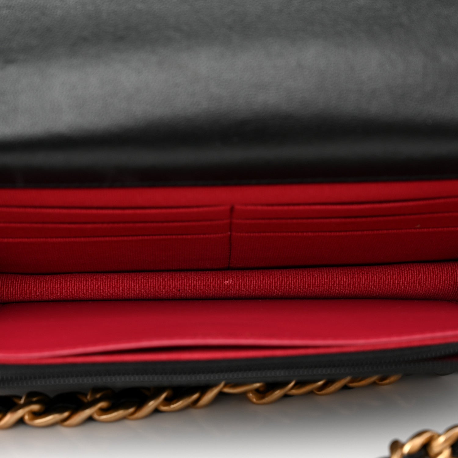 Chanel Lambskin Quilted Chanel 19 Wallet On Chain WOC Black 4 of 9