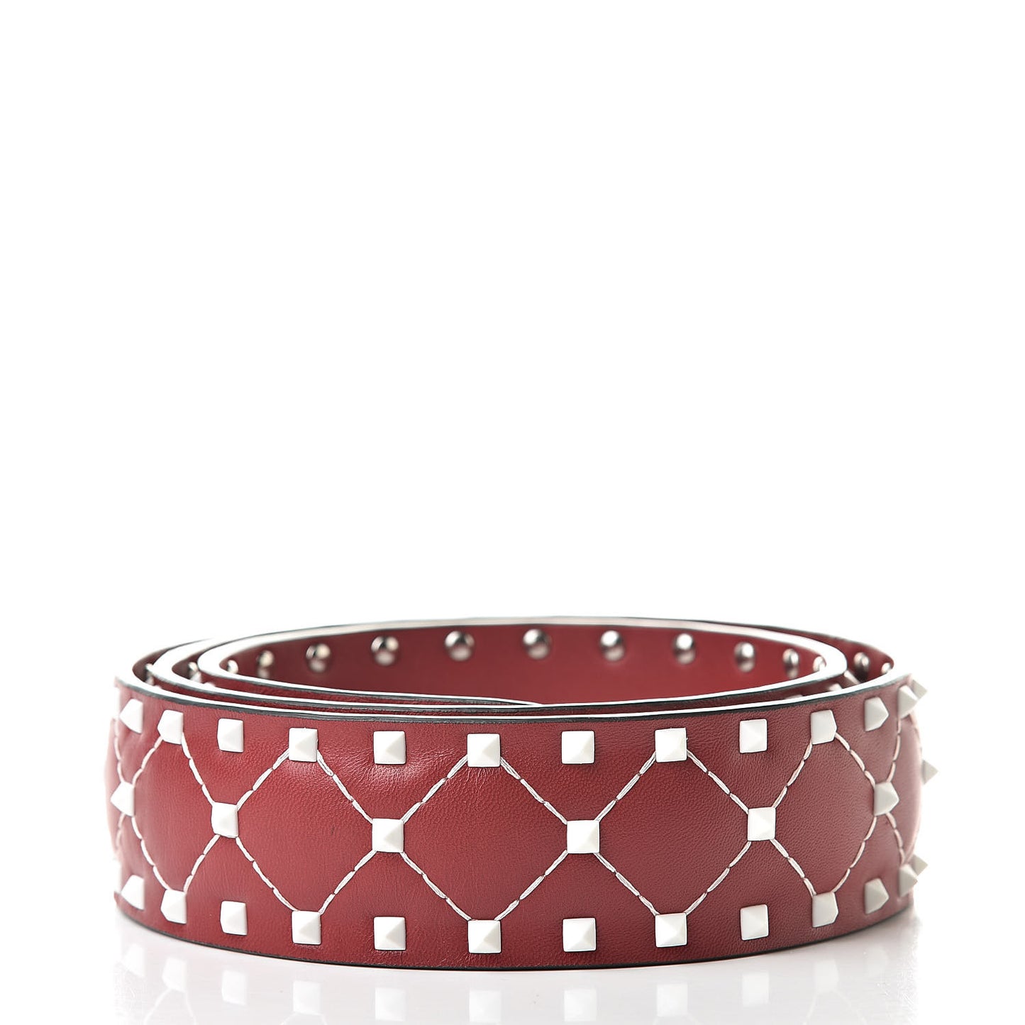 Lambskin Free Rockstud Spike Shoulder Strap Rosso Valentino