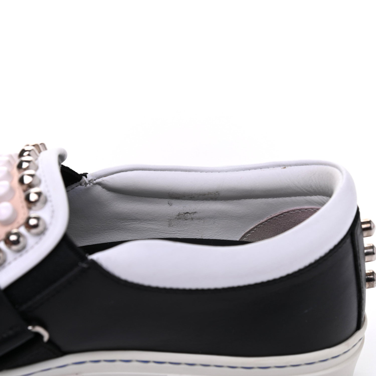 Fendi Calfskin Studded Karlito Slip On Sneaker 36 Black 17 of 24