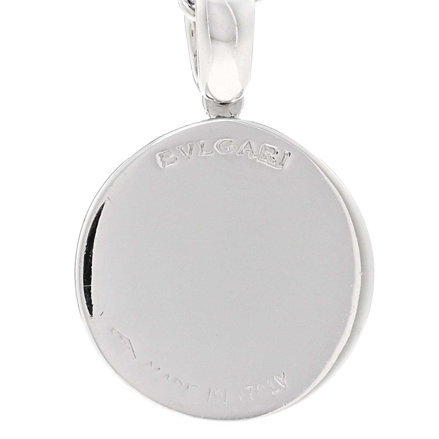 Bulgari 18K White Gold Diamond BVLGARI BVLGARI Pave Pendant Necklace 4 of 4