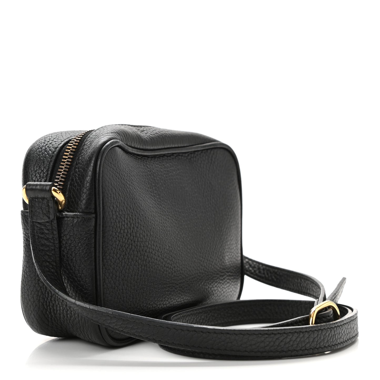 Pebbled Calfskin Mini Soho Disco Bag Black