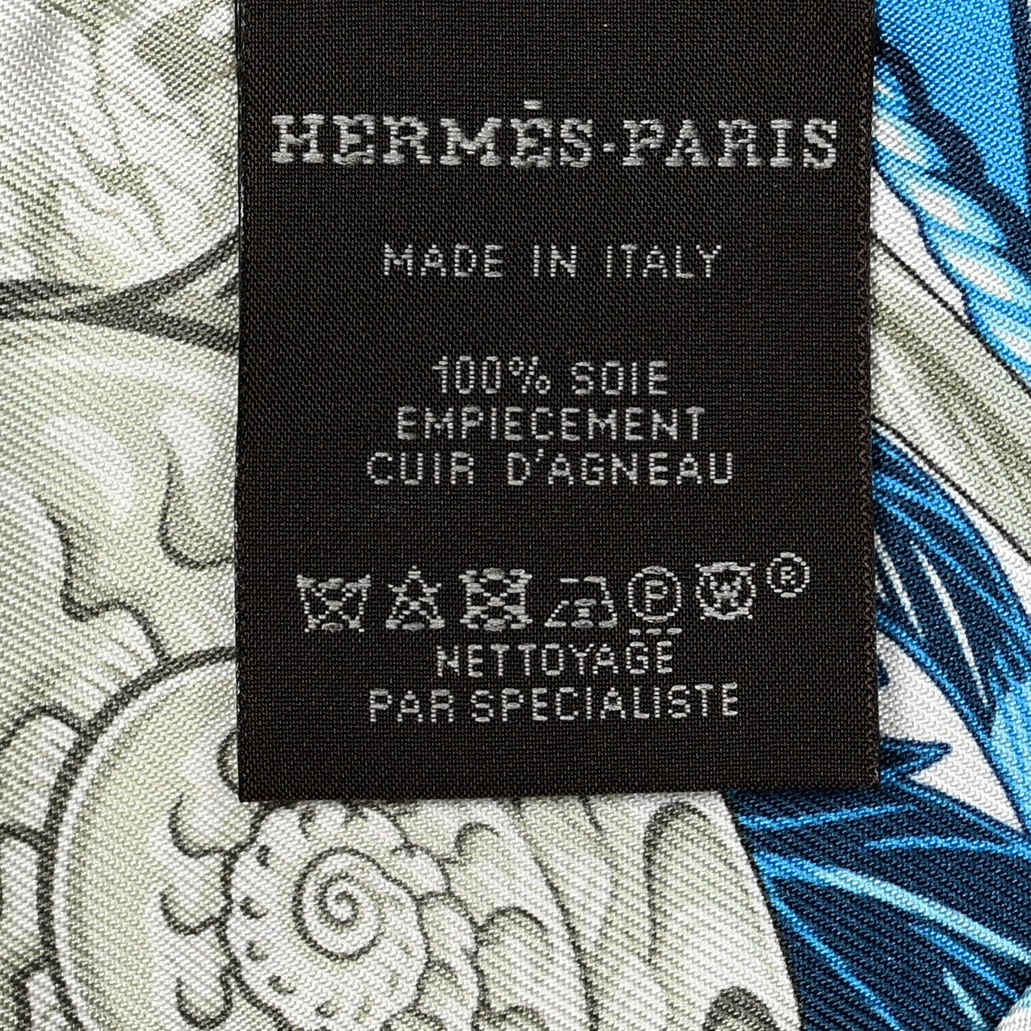 Hermes Silk Lambskin Danse Pacifique Twilly Jaune D'Or Kaki Orange 4 of 4