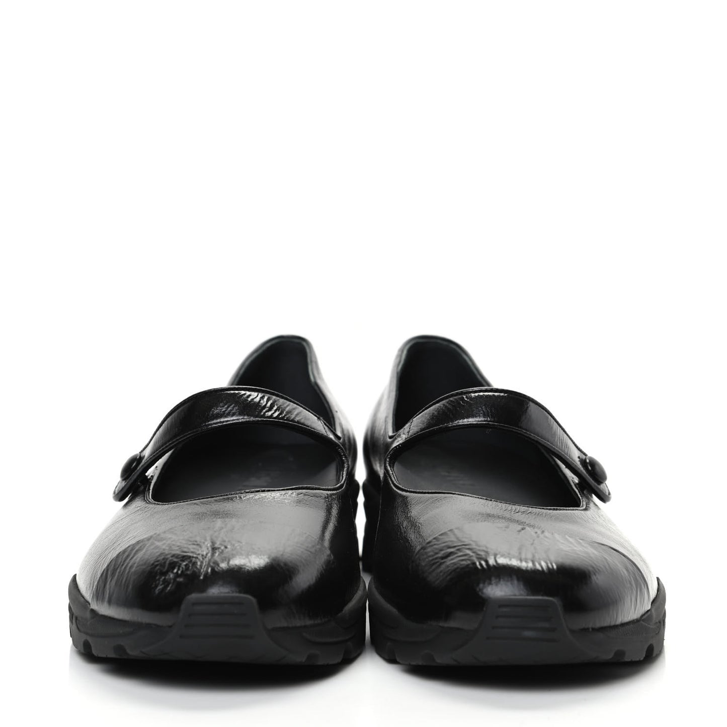 Calfskin Mary Jane Strap Pumps 40.5 Black