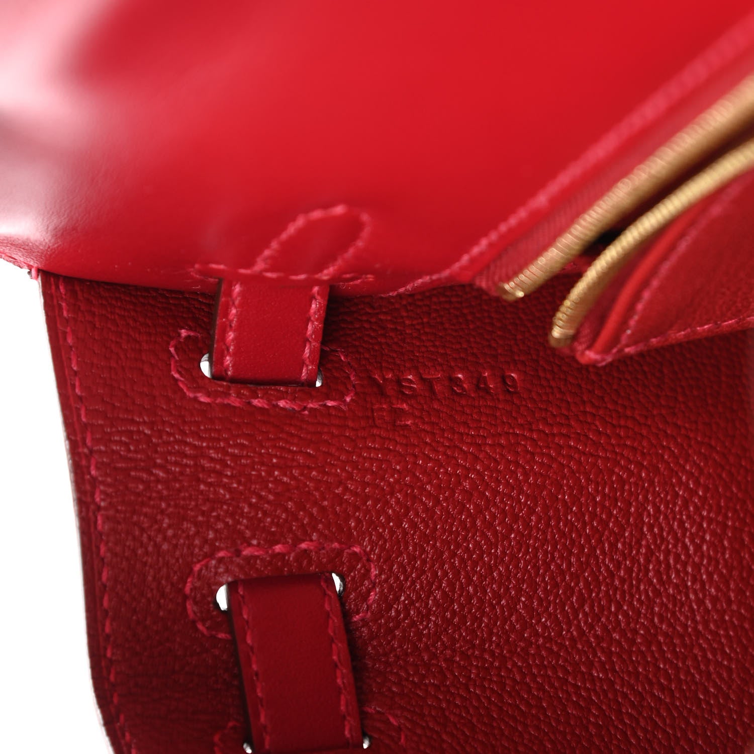 Hermes Tadelakt Kelly Sellier 25 Rouge Vif 7 of 11
