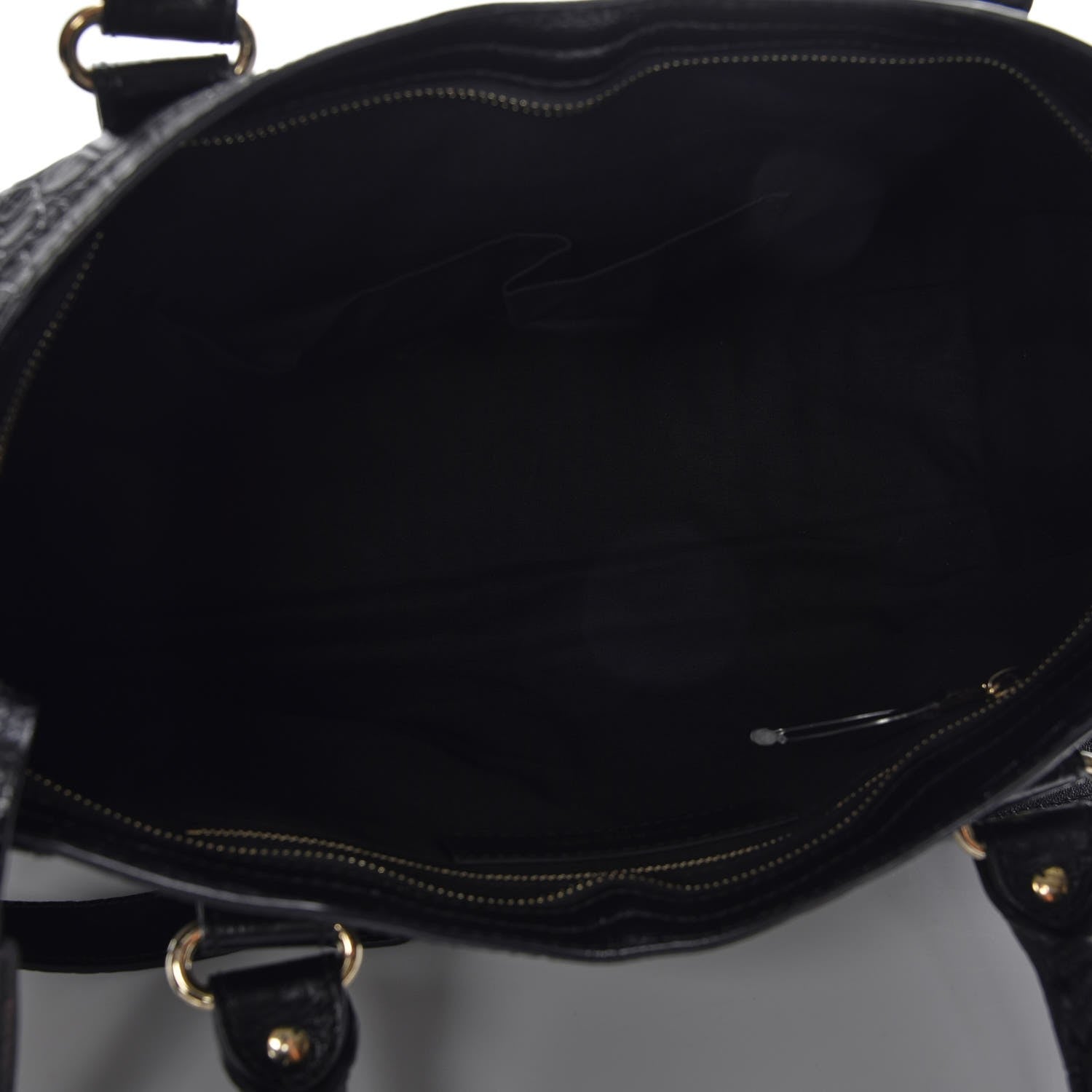 Balenciaga Calfskin Crocodile Embossed Giant 12 Gold Hardware City Black 6 of 8