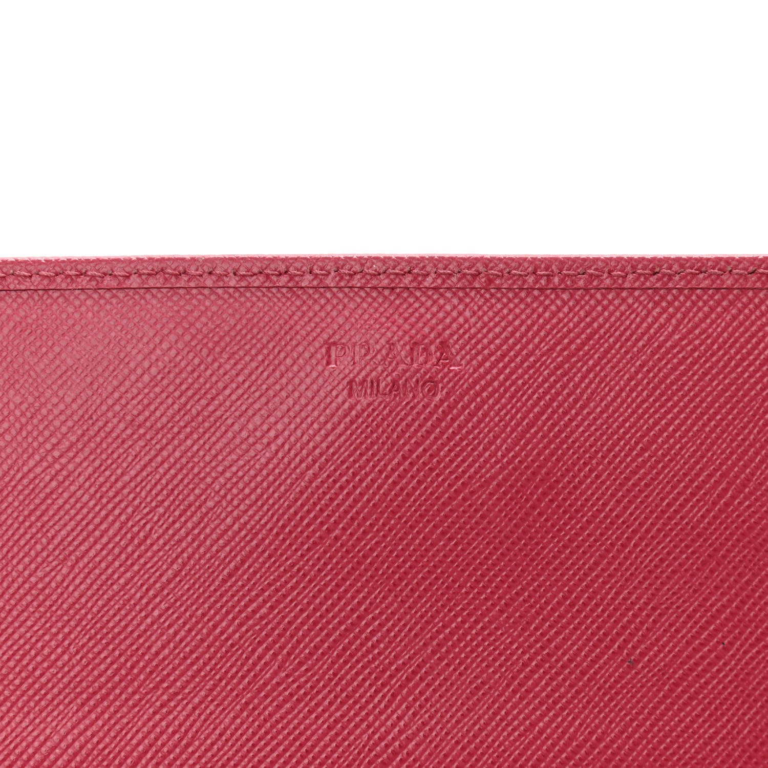 Prada Saffiano Metal Oro Chain Wallet Peonia 6 of 10