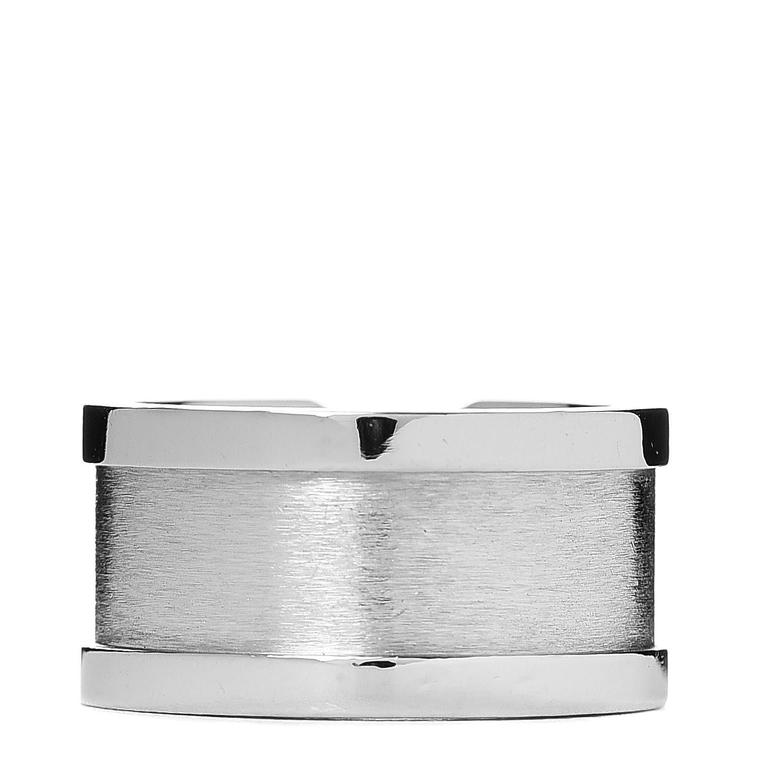 Cartier 18K White Gold Diamond 10mm Logo De Ring 49 5 3 of 4