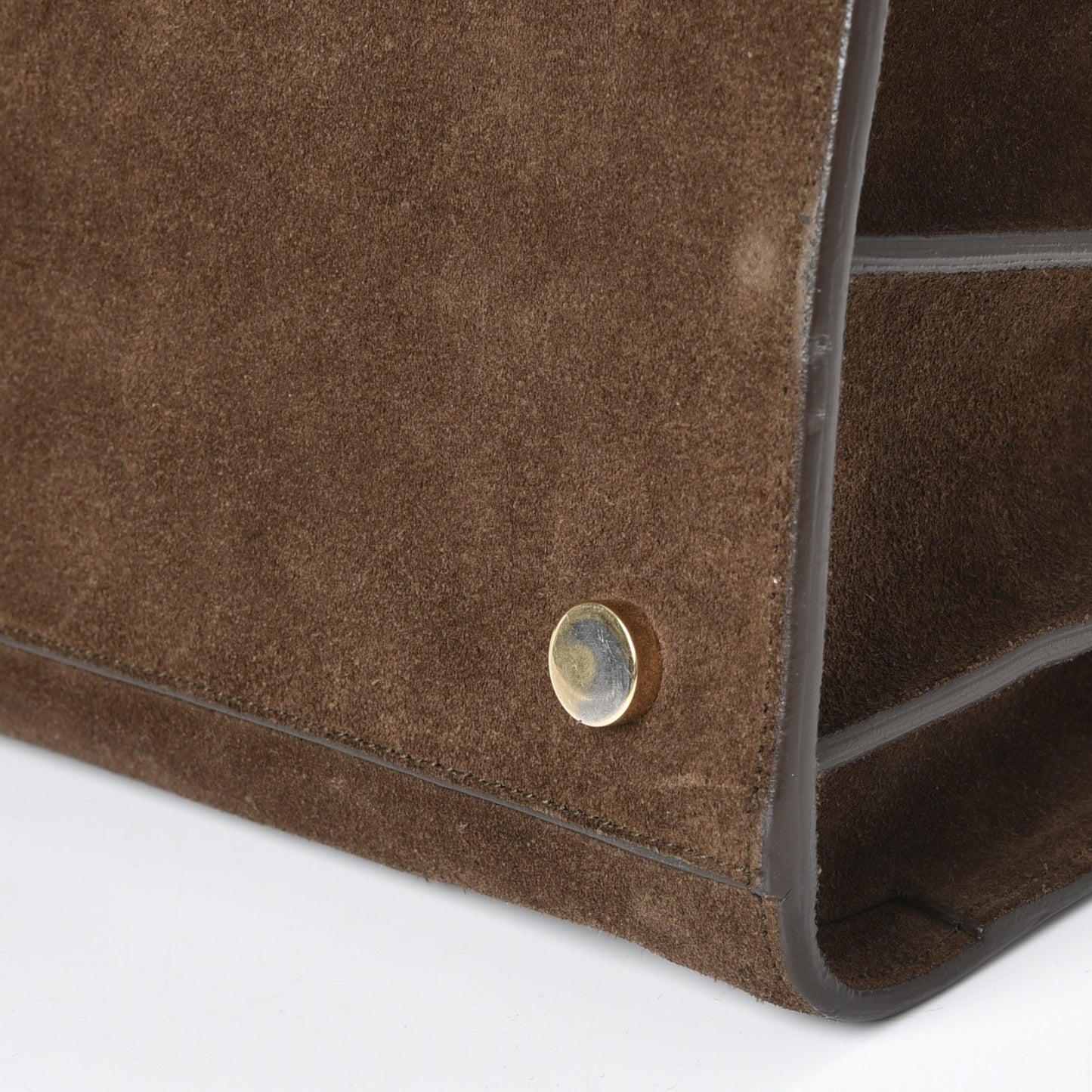 Suede Large Sac De Jour Carryall Military Brown
