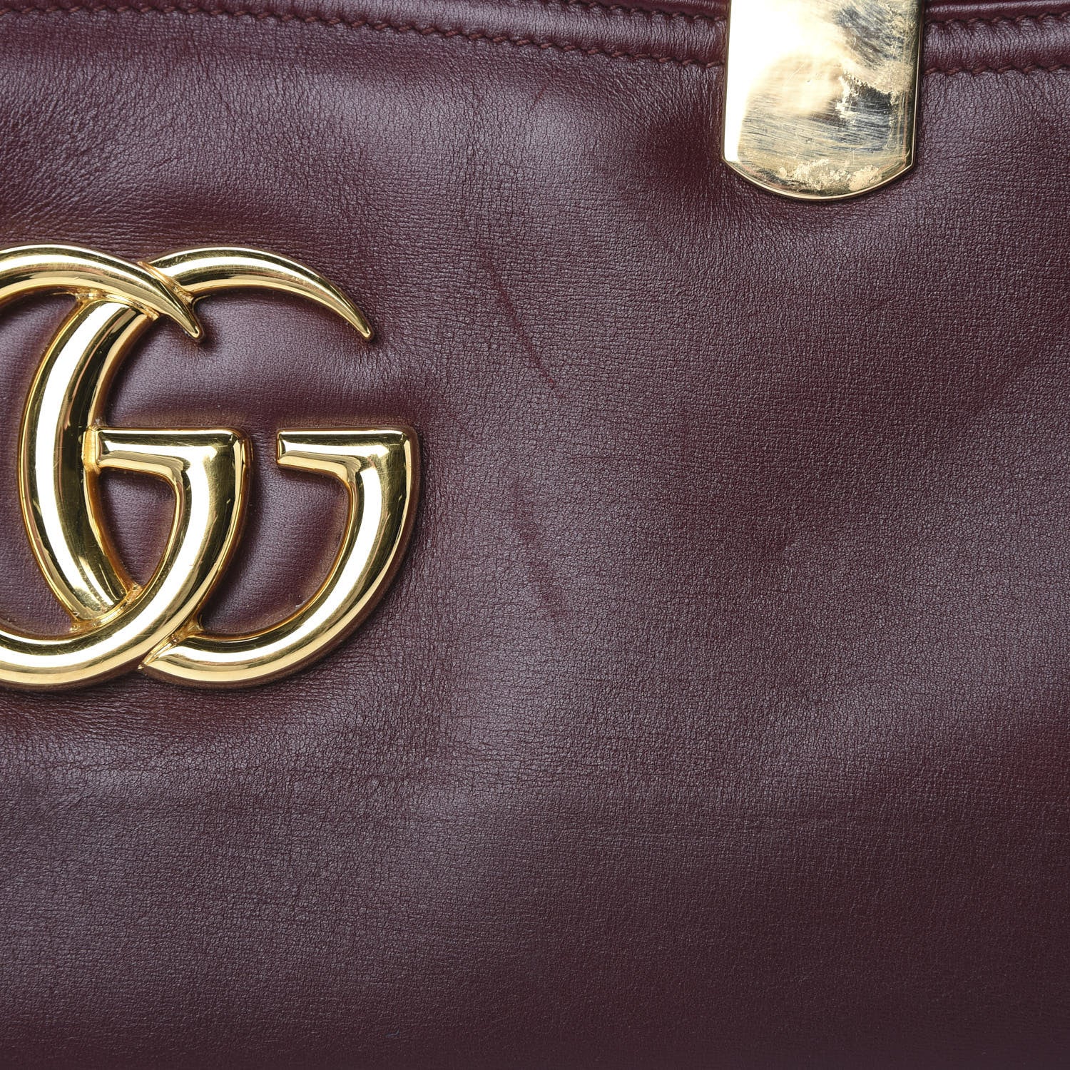 Gucci Vitello Palmellato Lux Large Arli Top Handle Bag Vintage Bordeaux 16 of 26