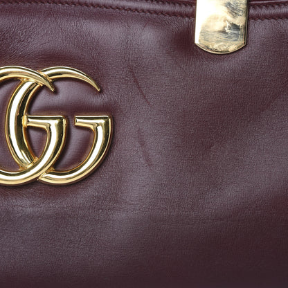Gucci Vitello Palmellato Lux Large Arli Top Handle Bag Vintage Bordeaux 16 of 26