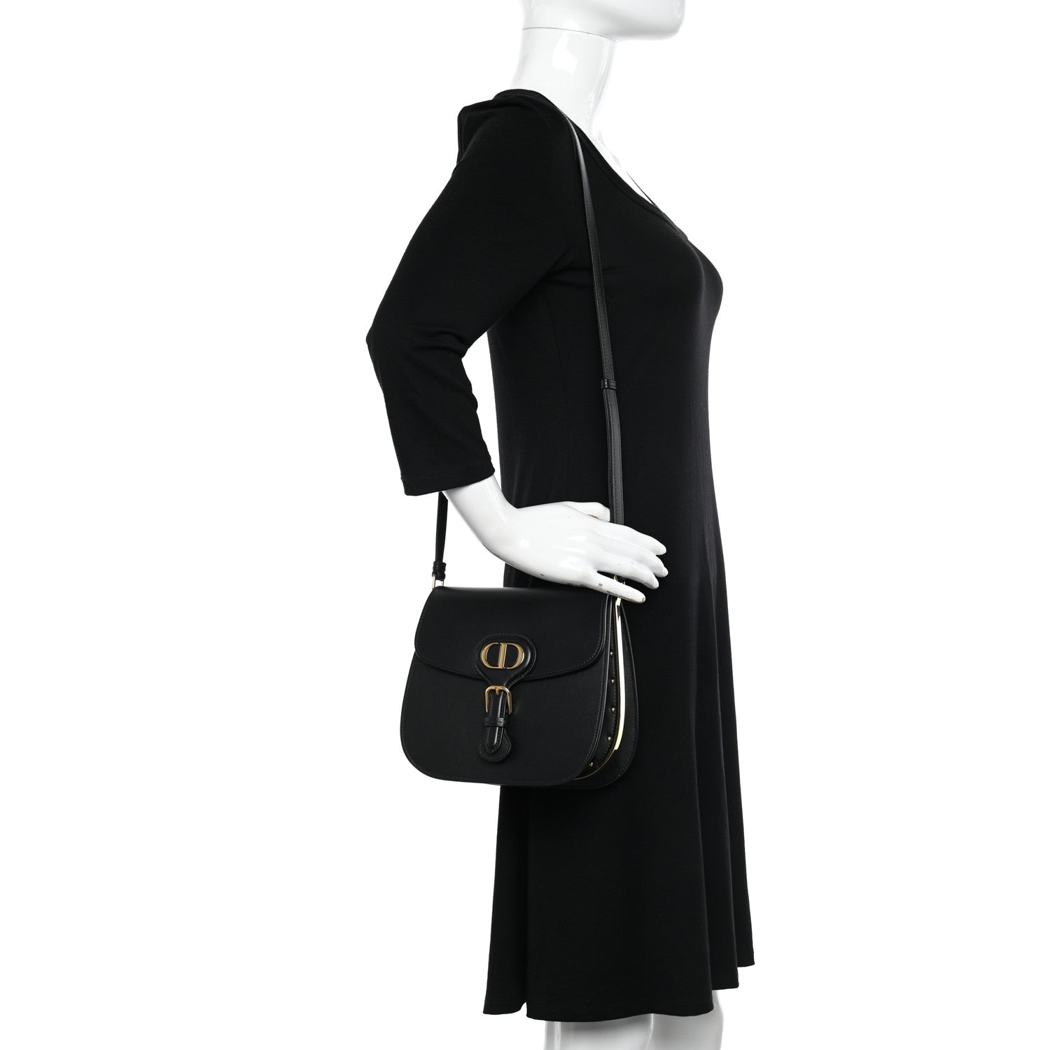 Christian Dior Box Calfskin Medium Bobby Frame Flap Black 2 of 9