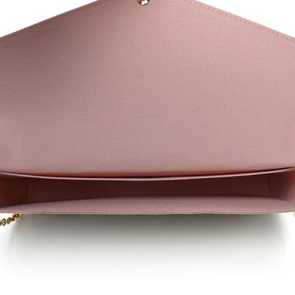Louis Vuitton Damier Azur Pochette Felicie Chain Wallet Rose Ballerine 5 of 5