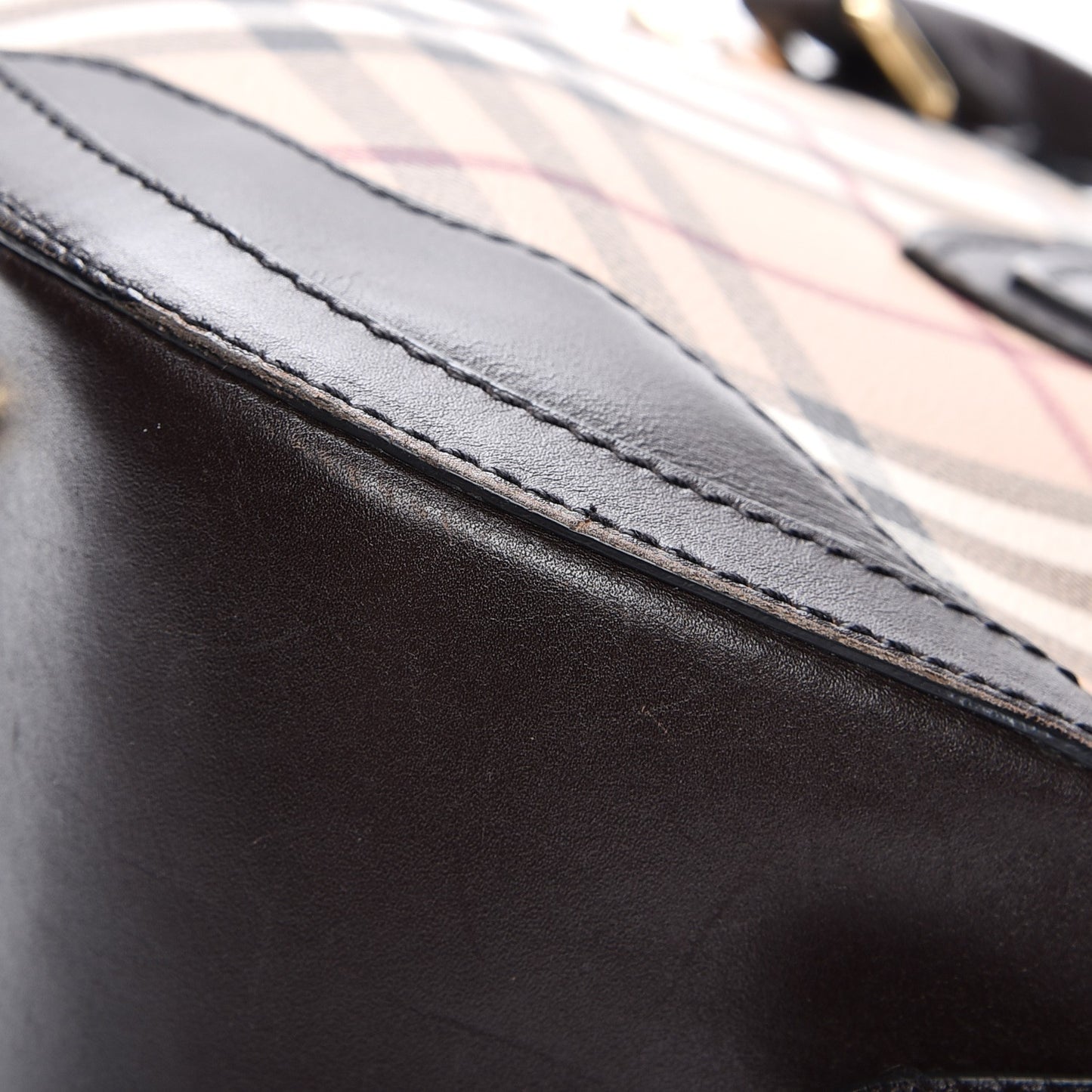Haymarket Check Small Orchard Bowling Bag Chocolate