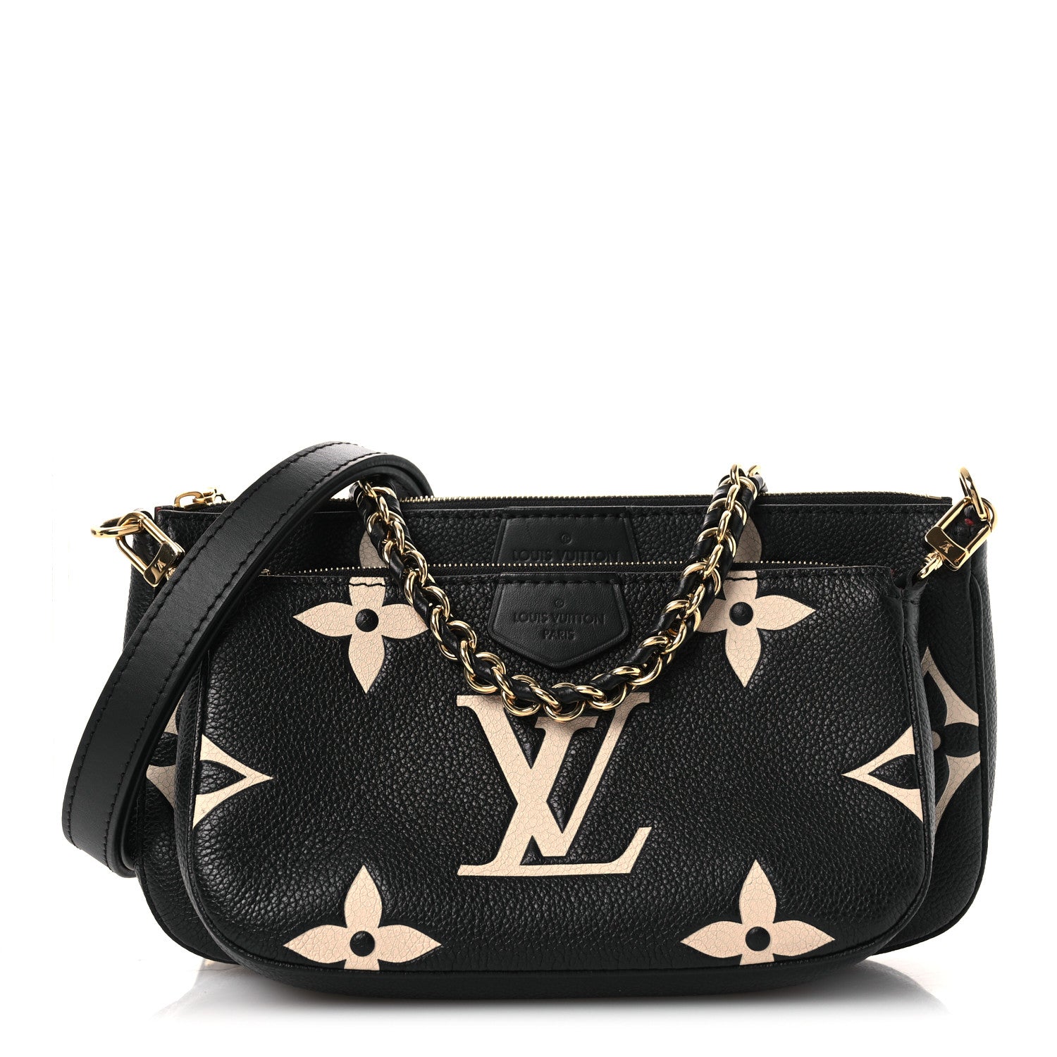 Louis Vuitton Empreinte Monogram Giant Multi Pochette Accessories Black Beige 1 of 9