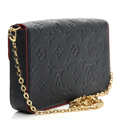 Louis Vuitton Empreinte Pochette Felicie Chain Wallet Marine Rouge 3 of 9