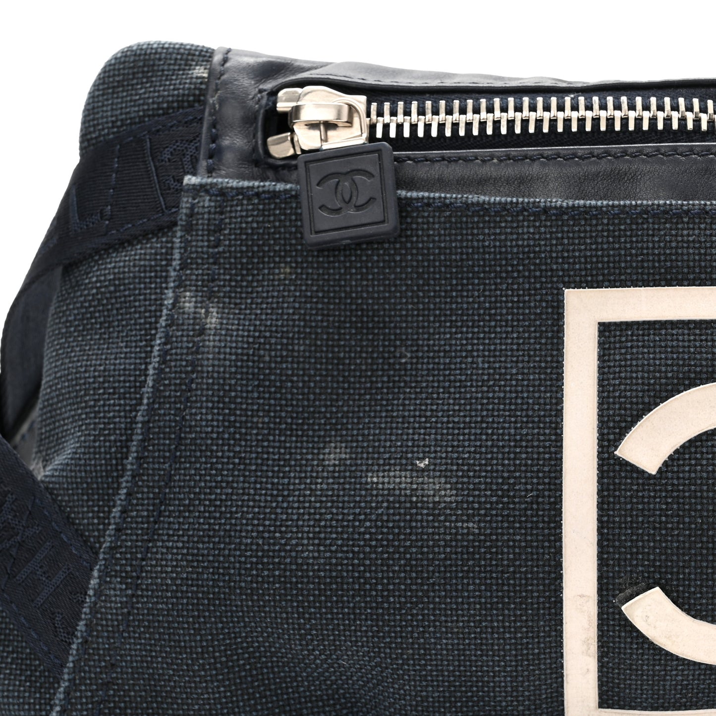 Canvas Sport Logo Waist Belt Bag Navy