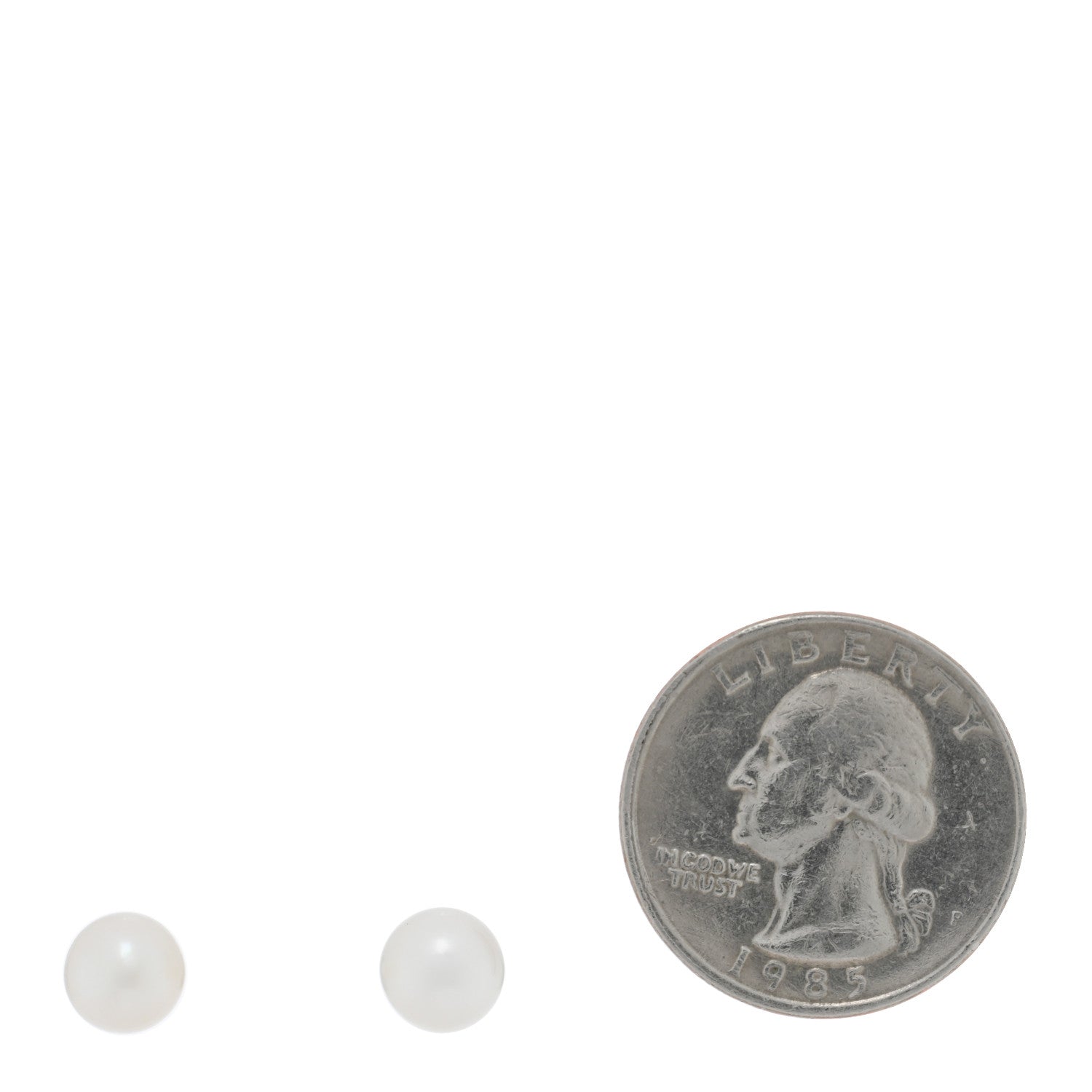 Tiffany Sterling Silver Freshwater Pearl 7-8mm Ziegfeld Earrings 2 of 5