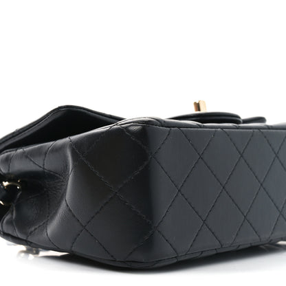 Chanel Lambskin Quilted Mini Rectangular Flap Black 9 of 11