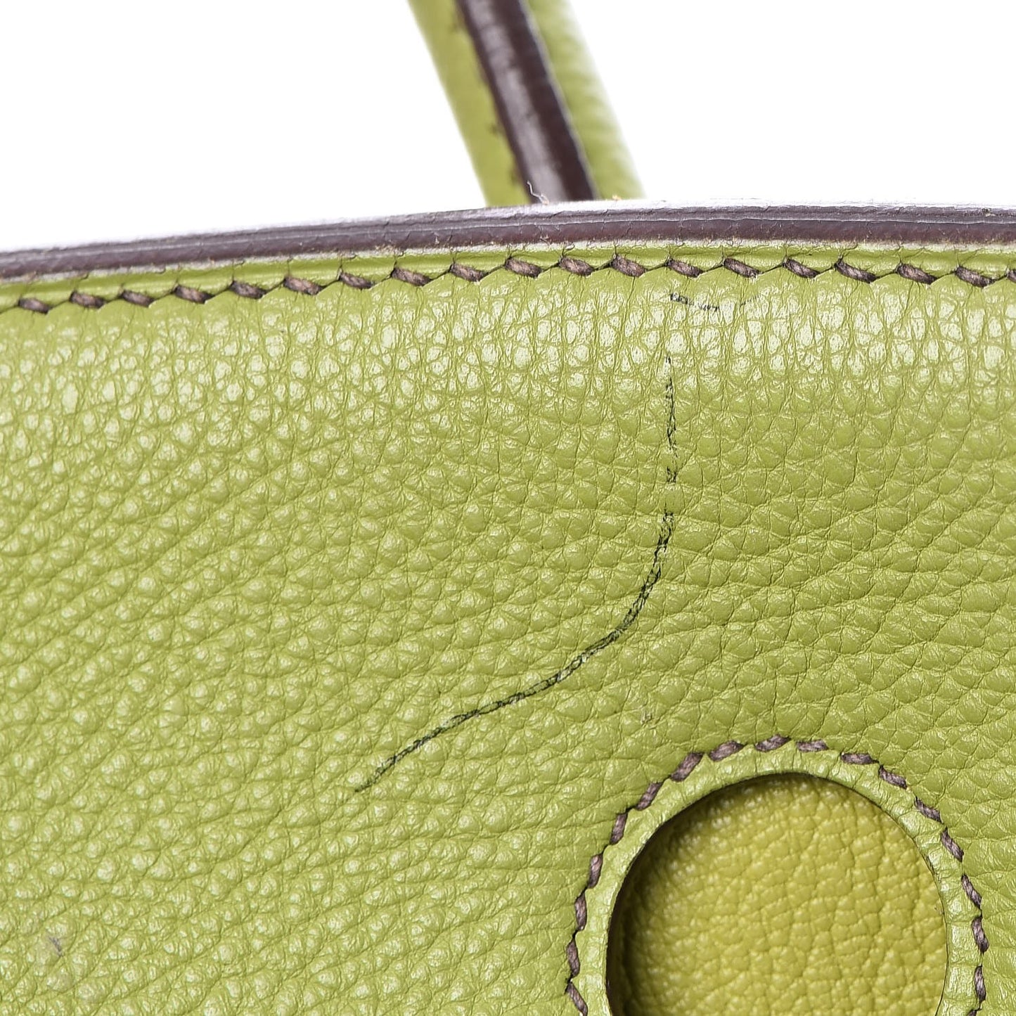 Taurillon Clemence Birkin 35 Vert Anis