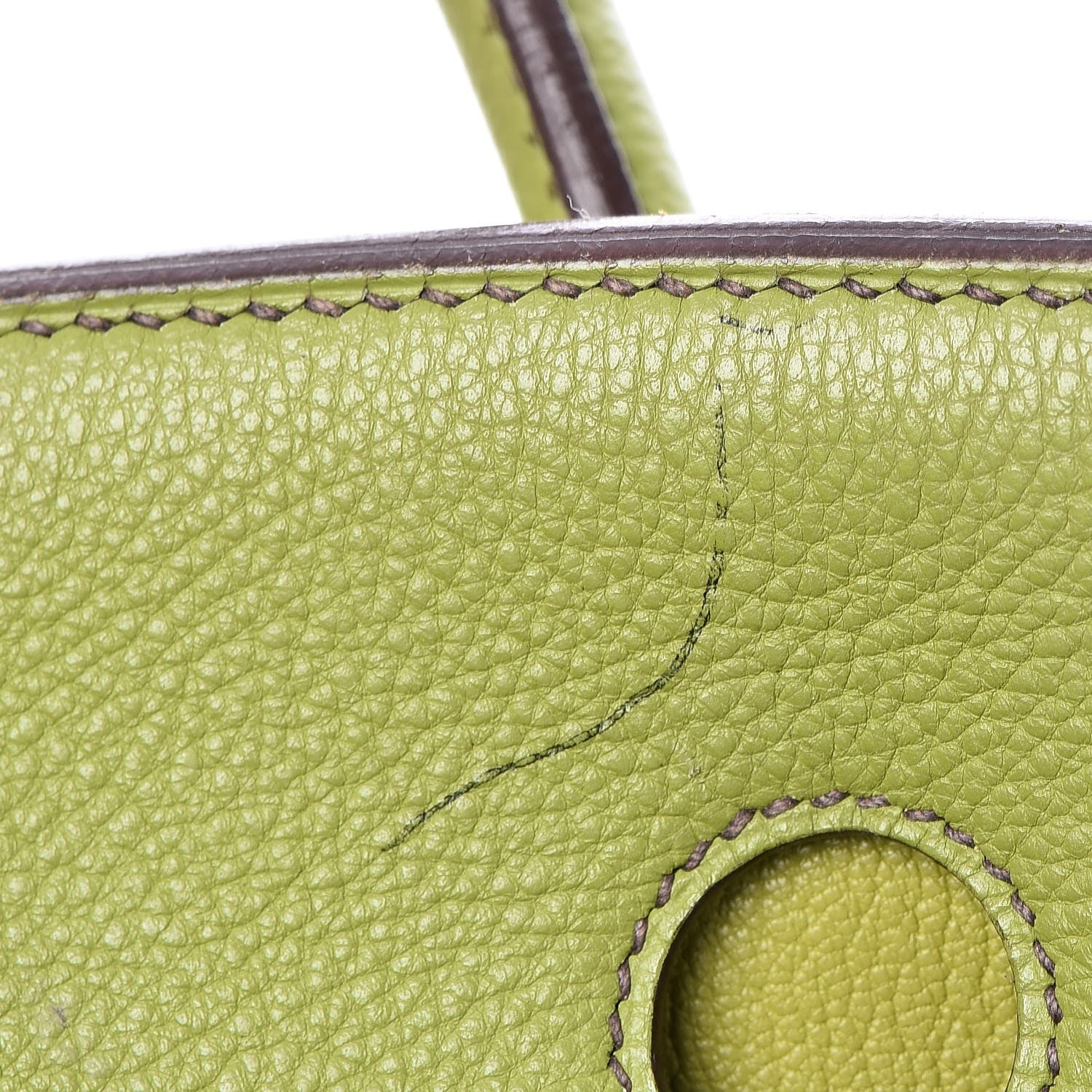 Hermes Taurillon Clemence Birkin 35 Vert Anis 25 of 41