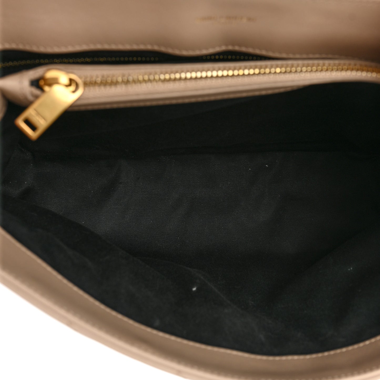 Calfskin Y Quilted Monogram Medium Loulou Chain Satchel Dark Beige