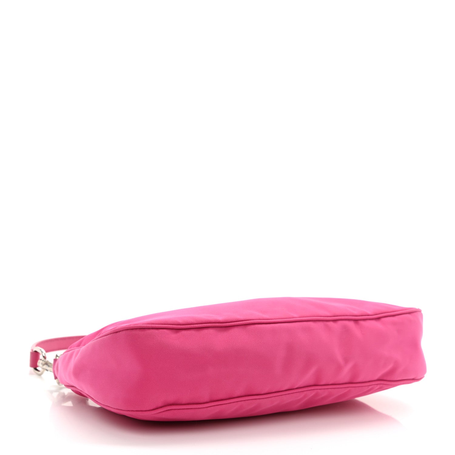 Prada Tessuto Nylon Saffiano Barrel Pochette Pink 3 of 7